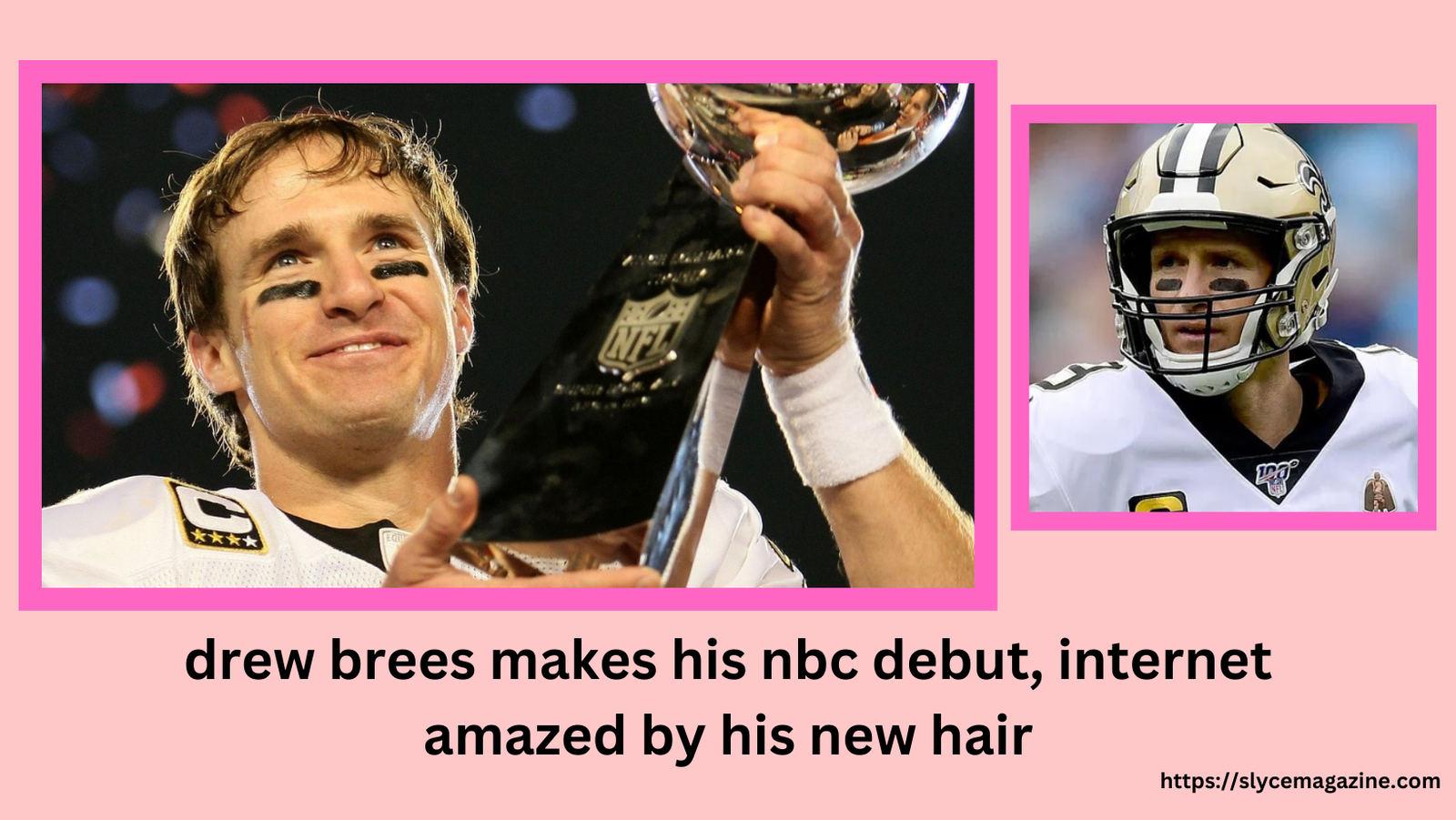 drew brees makes his nbc debut, internet amazed by his new hair